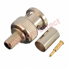 BNC Male Crimp Connector for RG59, 3 Piece